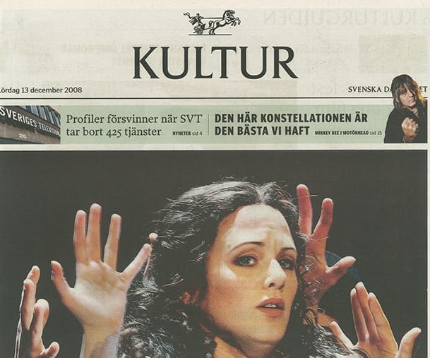 “Biblisk” – Culture Section Cover – Svenskadagbladet (Swedish National Daily Newspaper) (12/08)